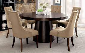 Havana Round Dining Room Set W Light Brown Chairs Round Dining Room Sets Round Dining Room Round Dining Table Sets