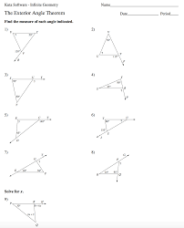 8 colors where used to make the. Triangle Exterior Angle Theorem Worksheet