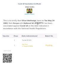 The card also contains information identifying the recipient and the location where the shot was given. Oliver Mathenge On Twitter Fyi You Can Now Register For The Covid 19 Vaccine In Kenya For Those Who Have Already Had Their First Shot The Details Are Captured With The Date Of