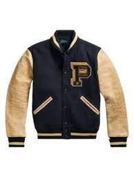Wool Blend Letterman Jacket Leather Jacket Black Letterman Jacket Jackets