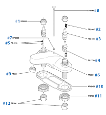 Single handle delta kitchen faucet repair diagram. Repair Parts For One And Two Handle Delta Bathroom Faucets