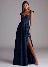 Evelyn Maxi Klänning Marin | Azazie