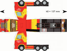 Free Downloadable Printable Paper Models Trailer Vlot4 Caminhao De Papelao Caminhoes Volvo Brinquedos De Papel
