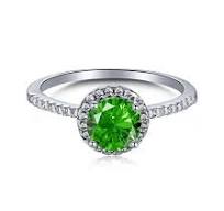 Green Nano Gemstone 925 Sterling Silver Jewelry Ring for ...