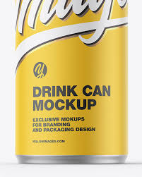 Download Metallic Drink Can W Matte Finish Mockup In Can Mockups On Yellow Images Object Mockups PSD Mockup Templates