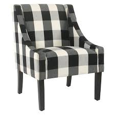 Black And White Checkered Armchair Home Plaid Chair Accent Chairs Chair