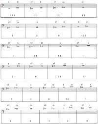 Treble Clef Euphonium Finger Chart 3 Valve