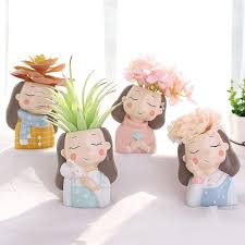 Succulent Head Planter Pots Planter Terrarium Gift Bonsai Etsy In 2020 Small Flower Pots Cheap Flower Pots Flower Pots