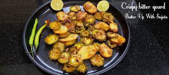 Crispy Bitter Gourd And Potato Or Aloo Karela Less Oil Recipe Batter Up With Sujata In 2020 Easy Summer Meals Healthy Recipes Recipes