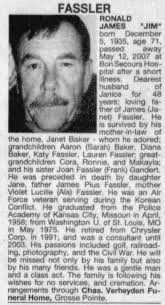 Obituary for RONALD JAMES FASSLER, 1935-2007 (Aged 71)