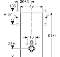 Geberit Monolith Sanitärmodul für Wand-WC, 101 cm ...
