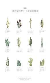 Our Brand New 2018 Large Hanging Wall Calendar Entitled Desert Greens Featuring 13 Hand Illustrated Paintings Wall Calendar Wall Planner Large Wall Calendar