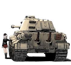 Erika With Her Konigstiger Girls Und Panzer Anime Military Anime Art Girl Anime Tank