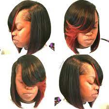 Quickweave Bob With Side Part And Swoop Bangs By Rylezhair 404 552 2131 Atlstylist Swoop Bangs Quick Weave Hairstyles African Braids Hairstyles
