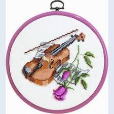 Violin Cross Stitch Google Search Kanavice Capraz Dikis Modelleri Kanaviceler