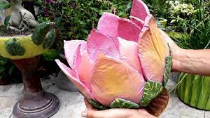 You can make the coolest textured pots out of concrete and drop cloth fabric from lowes. Diy Cement Pot Lotus Shape Pot Creative Cement Planters Flower Pot Bonsai Pot Youtube