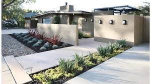 Cut blocks to fit as needed and mitre the corners of the capping using a wet bricksaw, available from equipment hire shops for about $110 a day. 50 Modern Front Yard Designs And Ideas Renoguide Australian Renovation Ideas And Inspiration