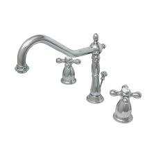 Elements Of Design Chrome 2 Handle Widespread Bathroom Sink Faucet Widespread Bathroom Faucet Bathroom Faucets Kingston Brass