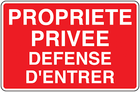 Panneau PVC Propriété privée défense d'entrer | Signals