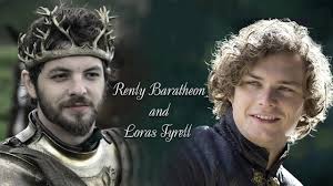 He is a well trained fighter in spear and sword. Renly Baratheon And Loras Tyrell Get You The Moon Youtube