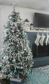 Glam Winter Wonderland Christmas Tree Blue Christmas Decor Winter Wonderland Christmas Christmas Tree Colour Scheme