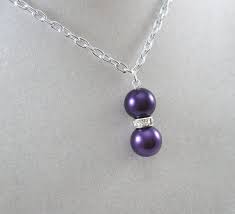 Royal Purple Bridesmaid Necklace Queen Elizabeth Style Dark Purple Wedding Necklace At Afforda Cadbury Purple Wedding Purple Fall Wedding Dark Purple Wedding