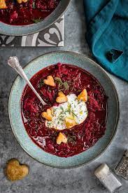 Simple Vegetarian Borscht Soup Incredibly Vibrant And Unbelievably Delicious Serve With Sour Cream Fresh D Borscht Soup Healthy Soup Recipes Borscht Recipe
