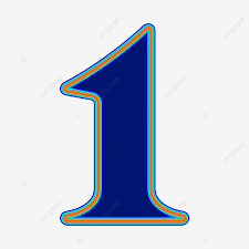 Dengan tampilan yang sederhana dan menarik untuk memudahkan anak. Blue Color Number 1 With Rainbow Stroke Blue Number Digit Png And Vector With Transparent Background For Free Download