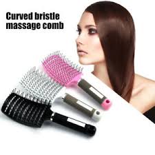 This bamboo brush uses the smoothing power of boar bristles to tame frizzy hair, and nylon pins to massage the scalp and detangle with ease. Detangling Nylon Bristle Brush Women Men Hair Scalp Massage Comb Hairbrush Ebay