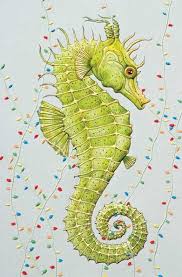 Beach Tropical Theme Christmas Cards Oceanstyles Com Sea Creatures Art Seahorse Art Sea Life Art
