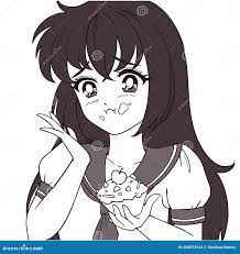 Anime Girl Eating Stock Illustrations – 206 Anime Girl Eating Stock  Illustrations, Vectors & Clipart - Dreamstime