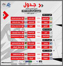 Ø¬Ø¯ÙˆÙ„ Ù…Ø¨Ø§Ø±ÙŠØ§Øª Ø§Ù„Ø¯ÙˆØ±Ù‰ Ø§Ù„Ù…ØµØ±Ù‰ Ø§Ù„Ù…Ù…ØªØ§Ø² Ù…ÙˆØ³Ù… 2021 Ø­ØªÙ‰ Ø§Ù„Ø£Ø³Ø¨ÙˆØ¹ Ø§Ù„Ø³Ø§Ø¨Ø¹