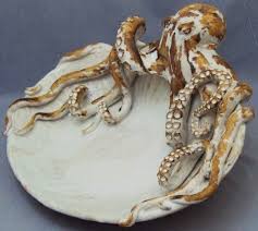 Octopus Pottery Platter Pottery Platter Glazes For Pottery Ceramic Sculpture