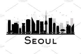 Black And White City Skyline Drawing Seoul City Skyline Silhouette City Skyline Silhouette Skyline Silhouette City Skyline