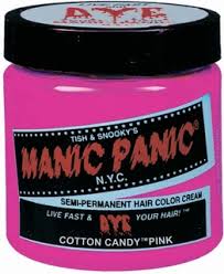 Combine cotton candy pink and teal highlights to create a super colorful and original hairstyle. Manic Panic Basic Hair Dye Color Cotton Candy Pink Darkstore Order Gothic Fashion Online Or Buy Directly In Our Shop In Berlin