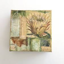 This is ideal for images that have important elements near the edges of the image. Botanical Print Collage On Canvas 6x6 Art Ready To Hang Art Small Art Art As Gift Gift For Her Botanical Collage Original Collage Original Mixed Media Art