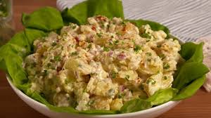 A secret ingredient and the crispy bacon topping make these irresistible. Classic Potato Salad Delish Youtube