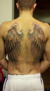 Angel wings drawing vector illustration. 98 Best Cross With Wings Tattoos For Back