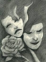 Smile Now Cry Later Mask Drawing Theatre Masks Drawings