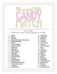 8 1 2 X 11 Digital File That Is Ready To Print Sheet For The Sweet Life Candy Match Game For A Baby Shower Funny Funny Baby Shower Games Baby Shower Candy Bar