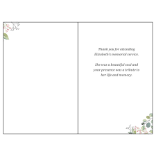 This is a bi fold leaflet and folds in half down the middle like a card giving you two sections to design on each side. Free Funeral Thank You Card Template Blossoms Urns Online