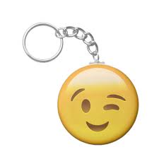 Winking Face Emoij Keychain Zazzle Com In 2020 Geode Earrings Emoji Earrings Crystal Stud Earrings