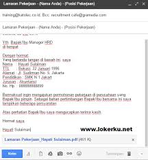 Contoh Surat Lamaran Kerja Via Email Secara Resmi Yang Baik Dan Benar Contoh Surat