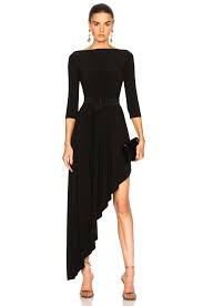 Norma Kamali Plain Color Dress In Black Modesens Cocktail Dress Classy Evening Cocktail Dress Classy Fashion Dresses