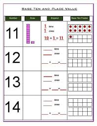 Worksheet Base Ten And Place Value Up To 20 Draw Each Number Using Place Value Block Write The Number In Exp Place Value Blocks Base Ten Place Values
