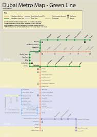 dubai metro green line map stations and route