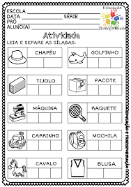 Separe As Silabas Atividades - LEARNBR