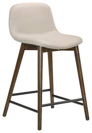 Check spelling or type a new query. Stellar Bar Stool In Light Gray Leather With Walnut Wood Legs Midcentury Bar Stools And Counter Stools By Hedgeapple Houzz