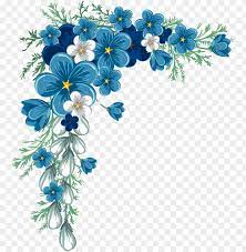 Beautiful Corner Layout Flower Border Flower Border Blue Flower Border Png Free Png Images Png Free Png Images Flower Border Png Blue Flower Png Flower Border