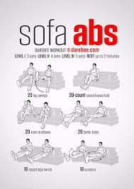 No hace falta matarse a abdominales, ni hacer 400 crunch para tener un abdomen tonificado y sano. Rutina Para Hacer Abdominales En Casa Desde El Sofa Infografias Y Remedios